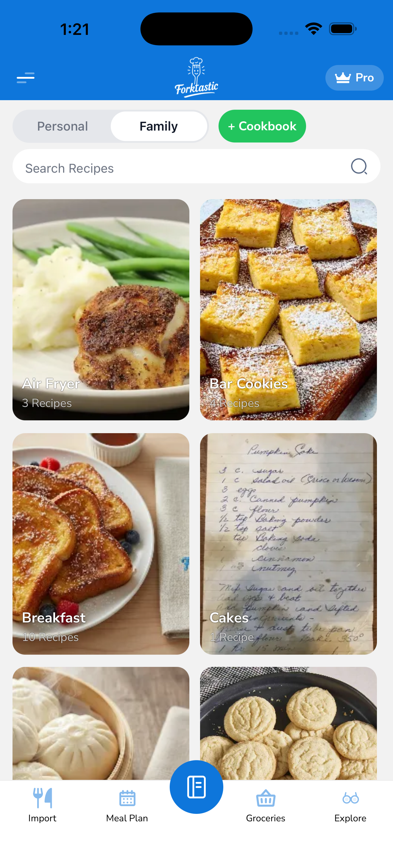 Forktastic home tab